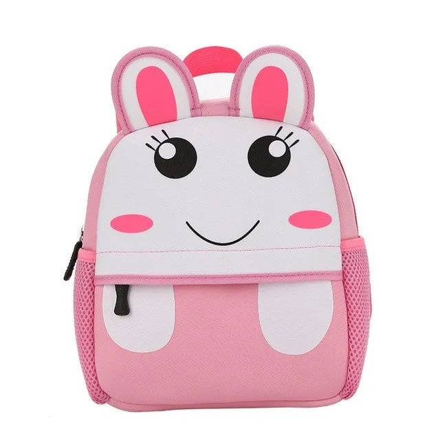 Children 3D Cute Animal Design Backpack Toddler Kid Neoprene School Bags Kindergarten Cartoon Comfortable Bag Giraffe Monkey Owl