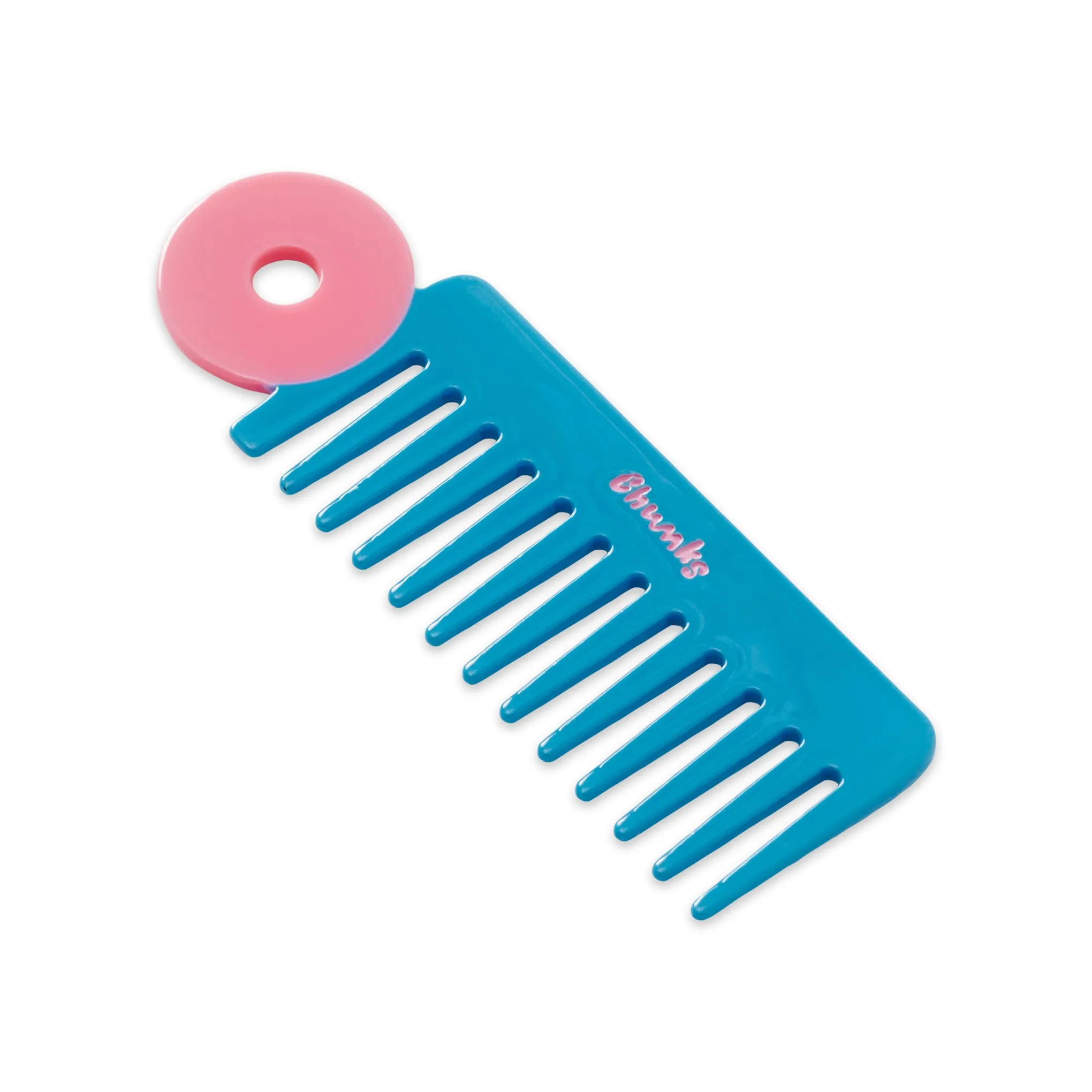 Chunks Wide Tooth Hair Comb - Blue/ Pink