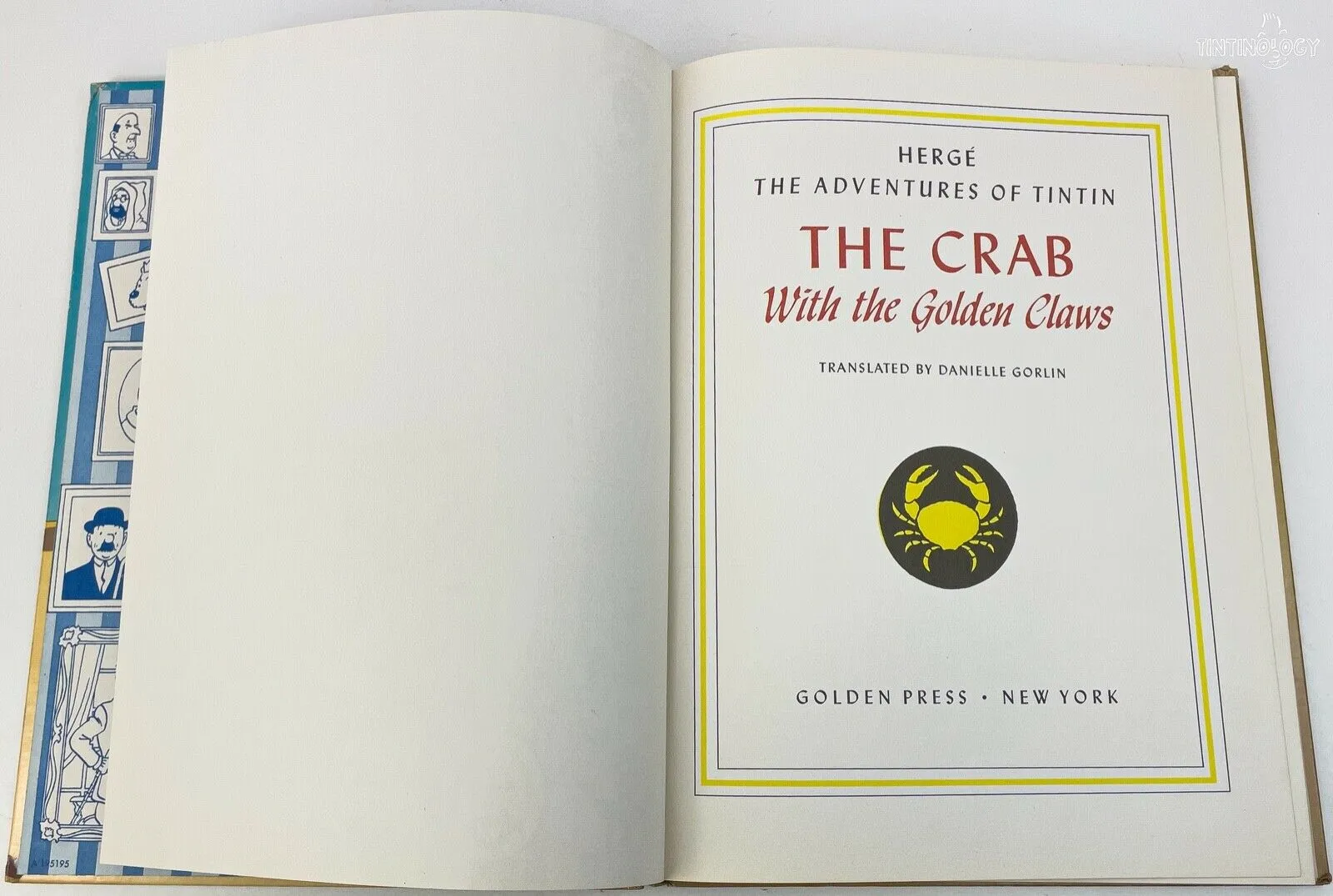 CRAB WITH THE GOLDEN CLAWS Golden Press 1959 1st USA Edition Hardback Tintin book