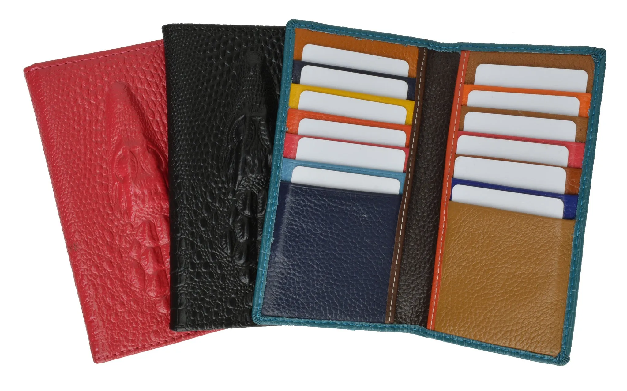 Croco Embossed Credit Card Holder 118 168