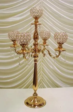 CRYSTAL CANDELABRA 5 HEAD (gold)-CRY1-1