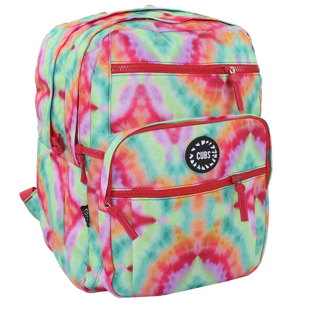 CUBS WATERMELON RED TIE DYE SENIOR STUDENT BACKPACK