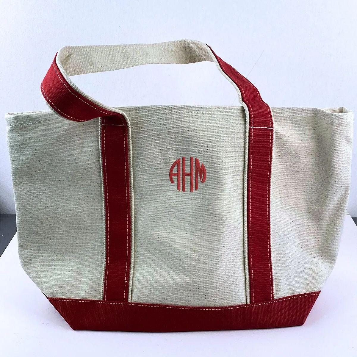 Custom Embroidered Monogram Tote Bag, Monogrammed Gift, Personalized Monogram