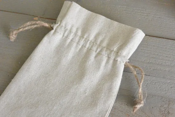 Custom Initial Linen Winebag