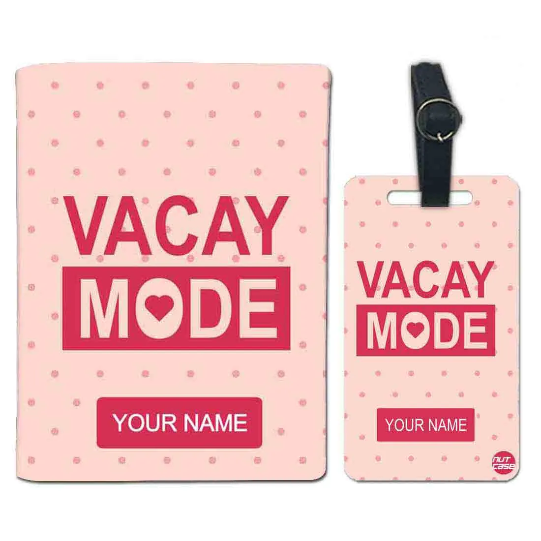 Custom Passport Cover with Name -  Vacay Mode