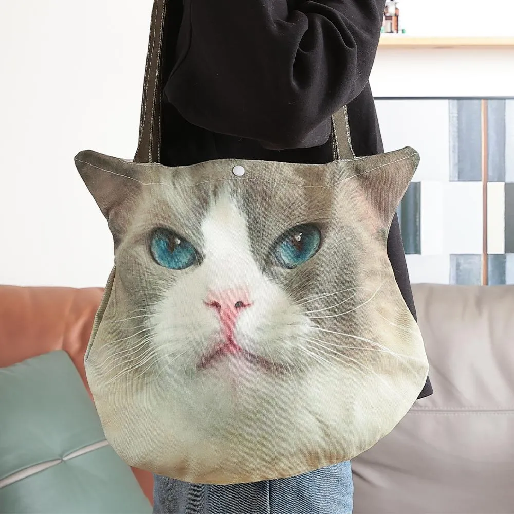 Custom Photo Bag Pet Cat Tote Bag Gift for Cat Lover