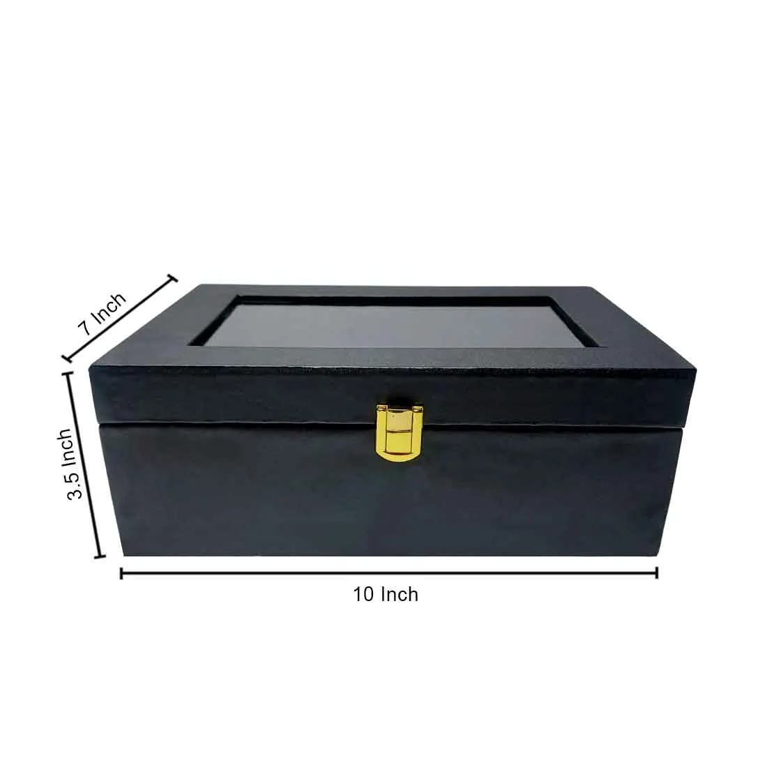 Customized Black Gift Box for Men Vegan Leather Add Name - Filmy