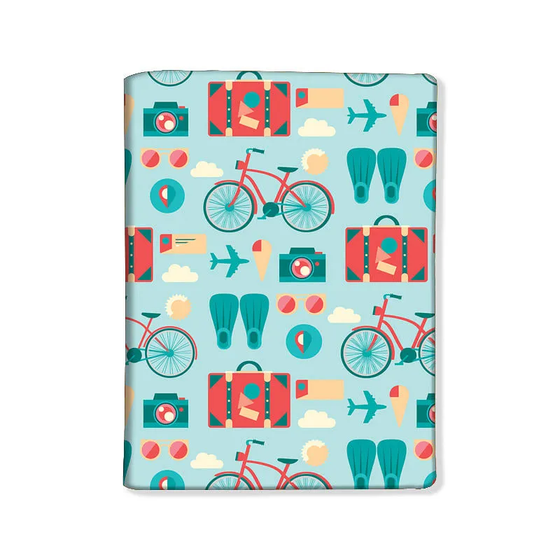 Designer Passport Cover - Doodle Art Blue