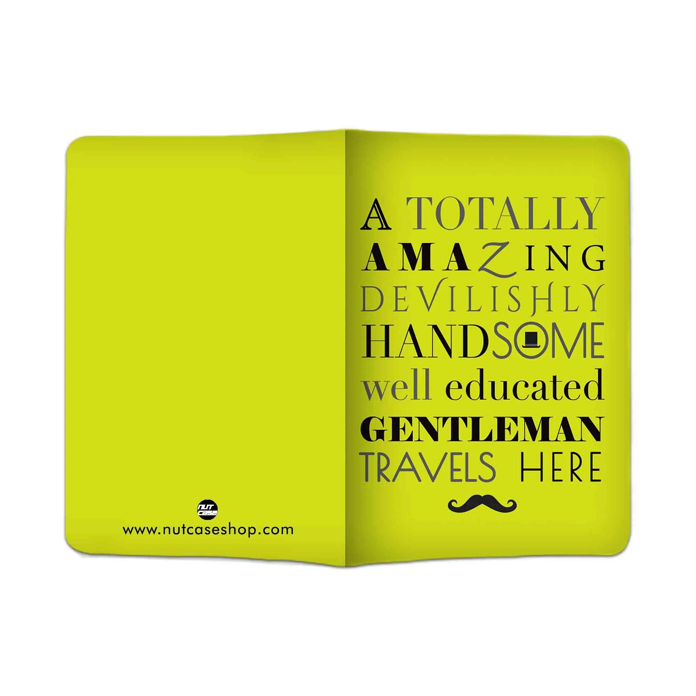 Designer Passport Cover -  Gentleman Travels Here