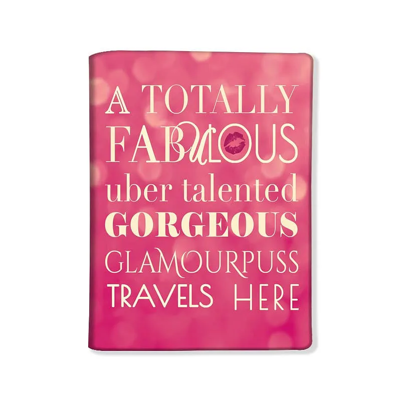 Designer Passport Cover -  Glamourpuss Travels Here