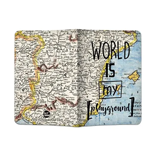 Designer Passport Cover - World Map