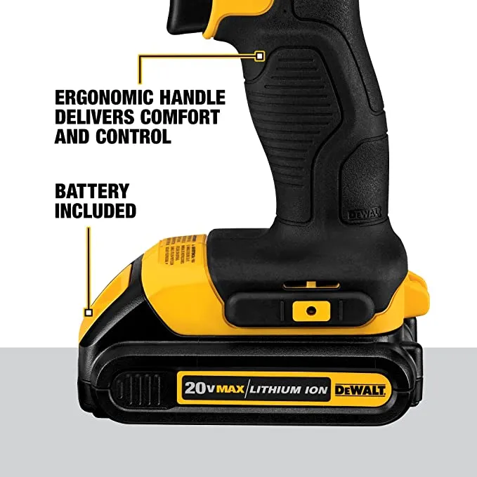 DeWalt - #DCD771C2 - 20V Max Cordless Drill / Driver Kit, Compact, 1/2-Inch