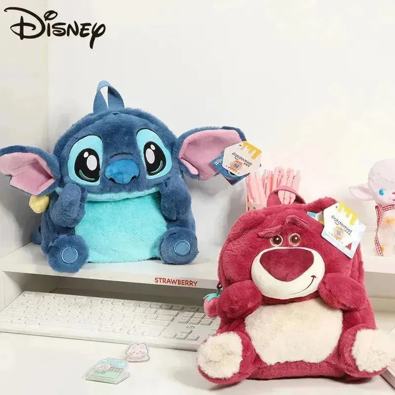 Disney Stitch and Lotso Plush Backpack