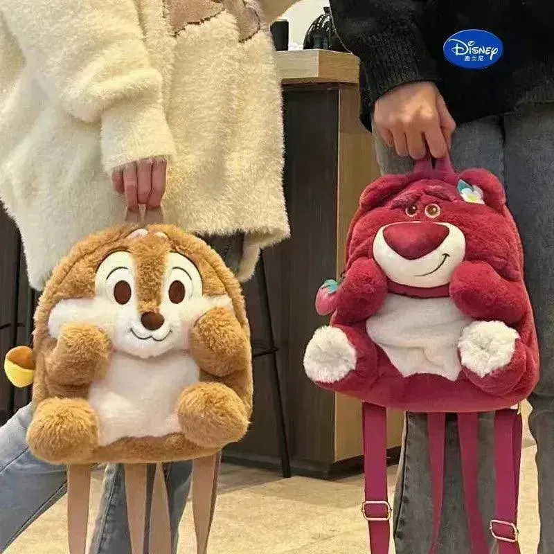 Disney Stitch and Lotso Plush Backpack