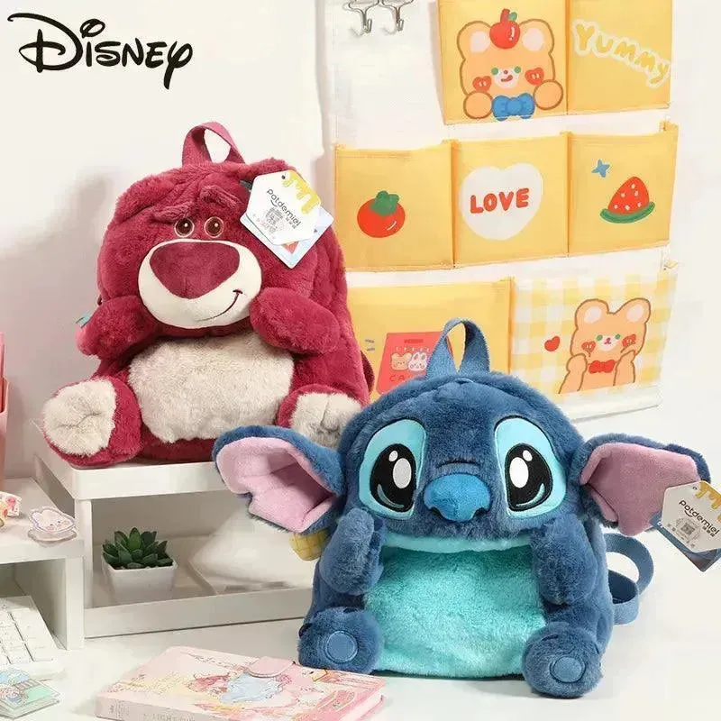 Disney Stitch and Lotso Plush Backpack