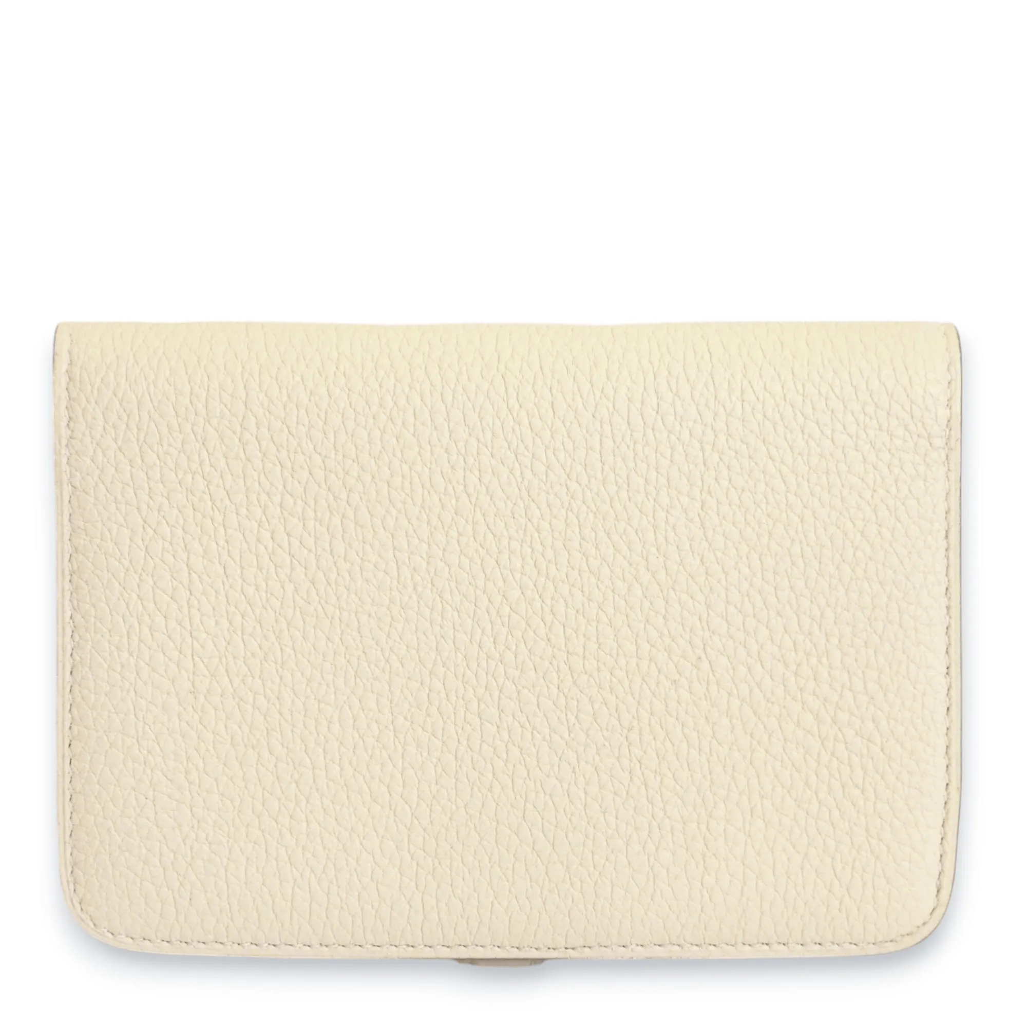 Dogon Compact Craie Wallet in Togo, Palladium hardware