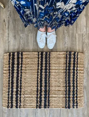 Doormat | Natural with Charcoal Stripe