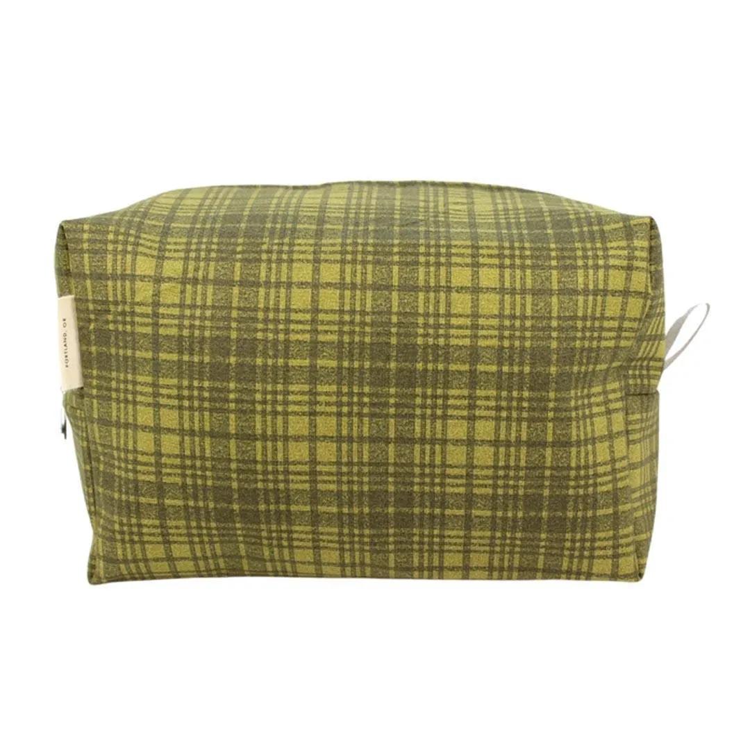 Dopp Kit - Large - Plaid (Moss) by Dana Herbert