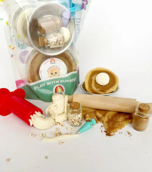 Earth Grown KidDough: Bagged Sensory Kit - Cinnamon Roll