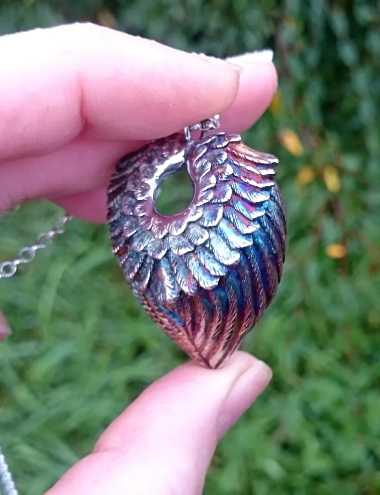 Embracing Angel Wings Pendant