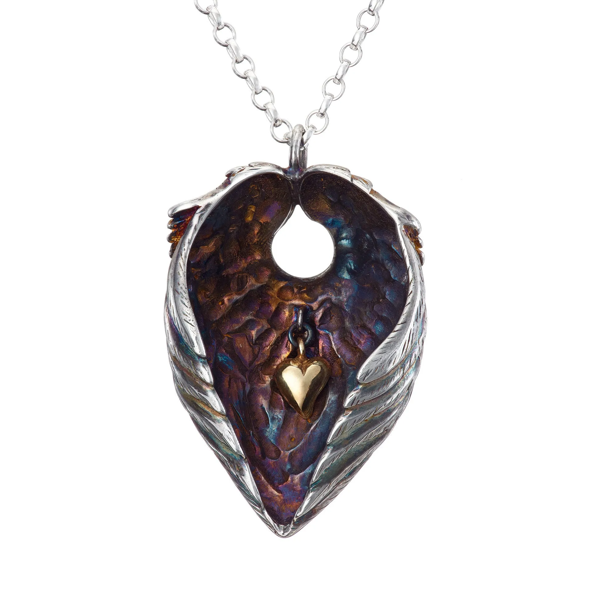 Embracing Angel Wings Pendant