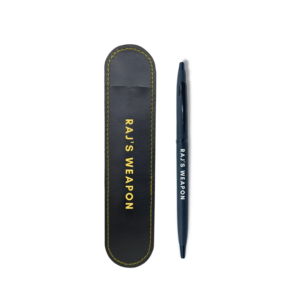 Engraved Personalised Pen Gift Set for Boss Office Colleagues (Black) - Add Name