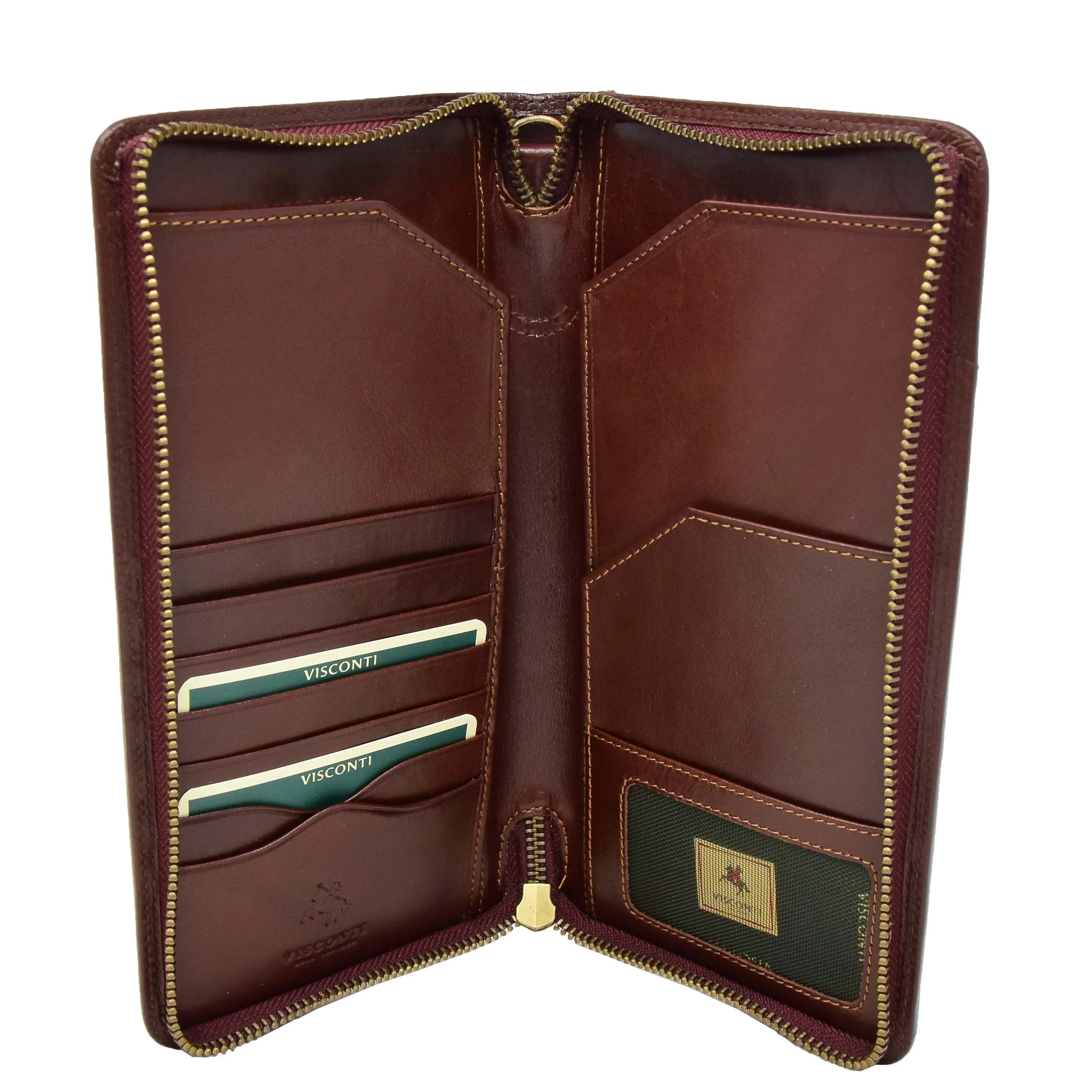 Exclusive Leather Passport Travel Wallet Hastings Brown