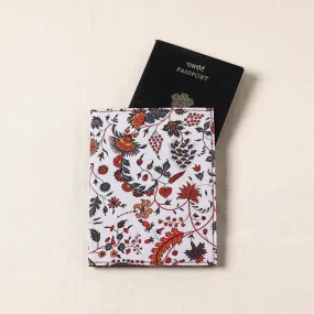 Floral Printed Handcrafted Leather Passport Holder