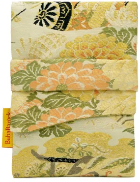 Flower Gardens - Japanese vintage silk foldover pouch