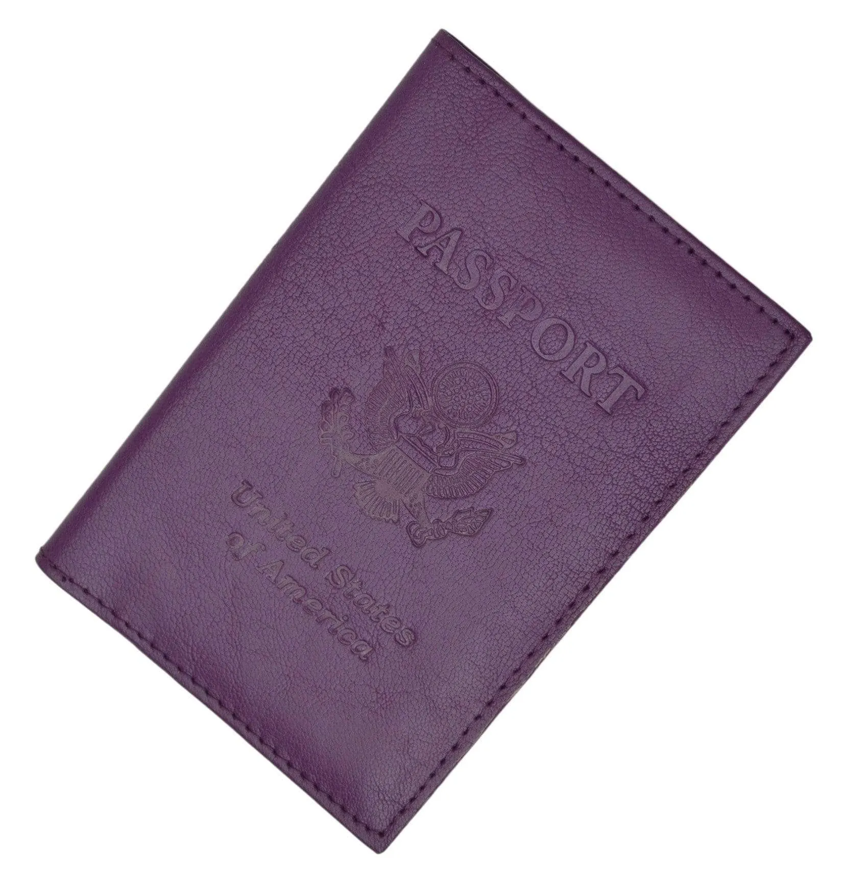 Genuine Leather USA Passport Cover, Holder and Case for International Travel 151 CF USA BLIND (C)