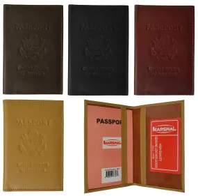 Genuine Leather USA Passport Cover, Holder and Case for International Travel 151 CF USA BLIND (C)