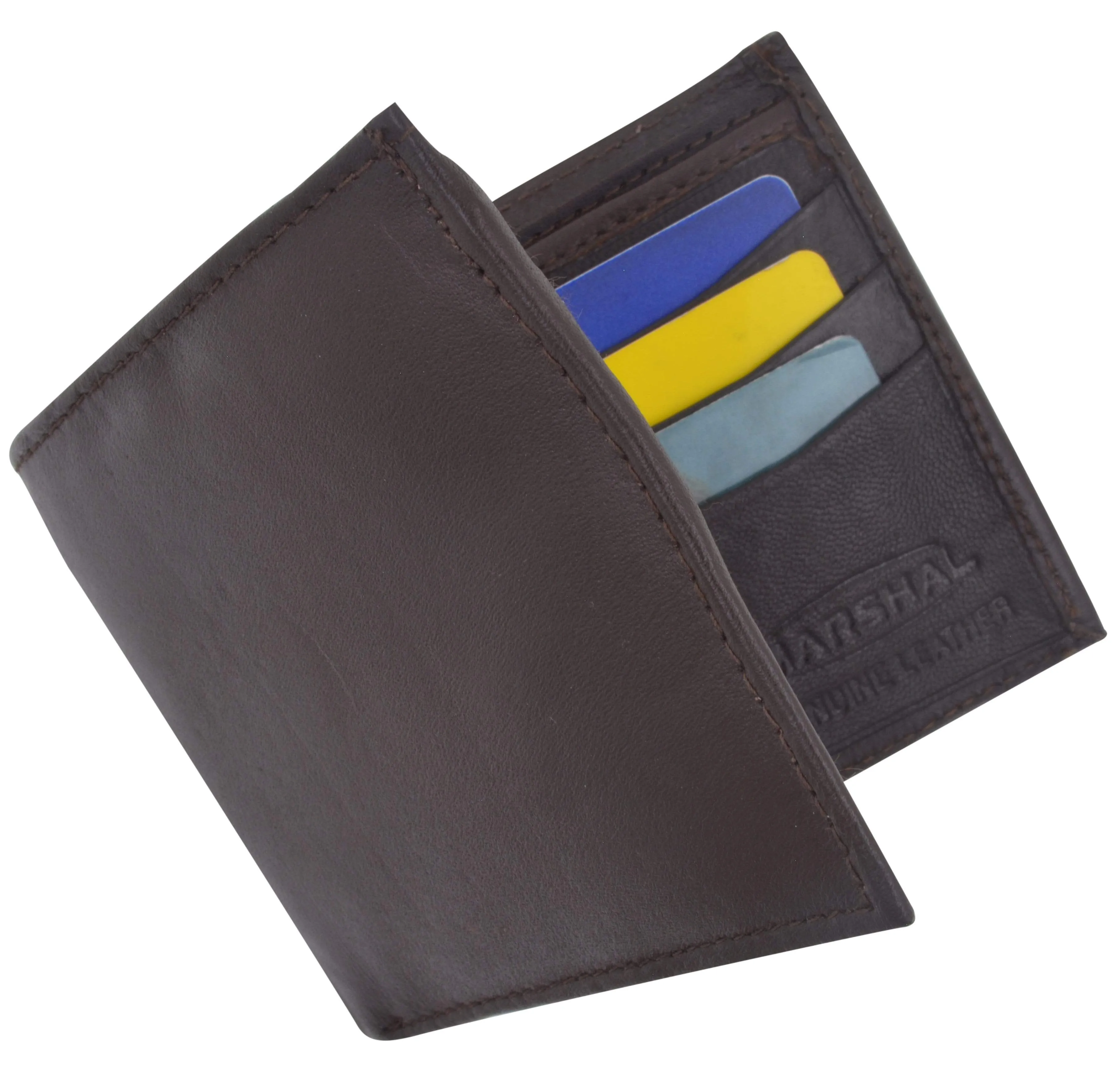 Genuine Premium Lamb Leather Credit Card Slim Design Bifold Wallet 58