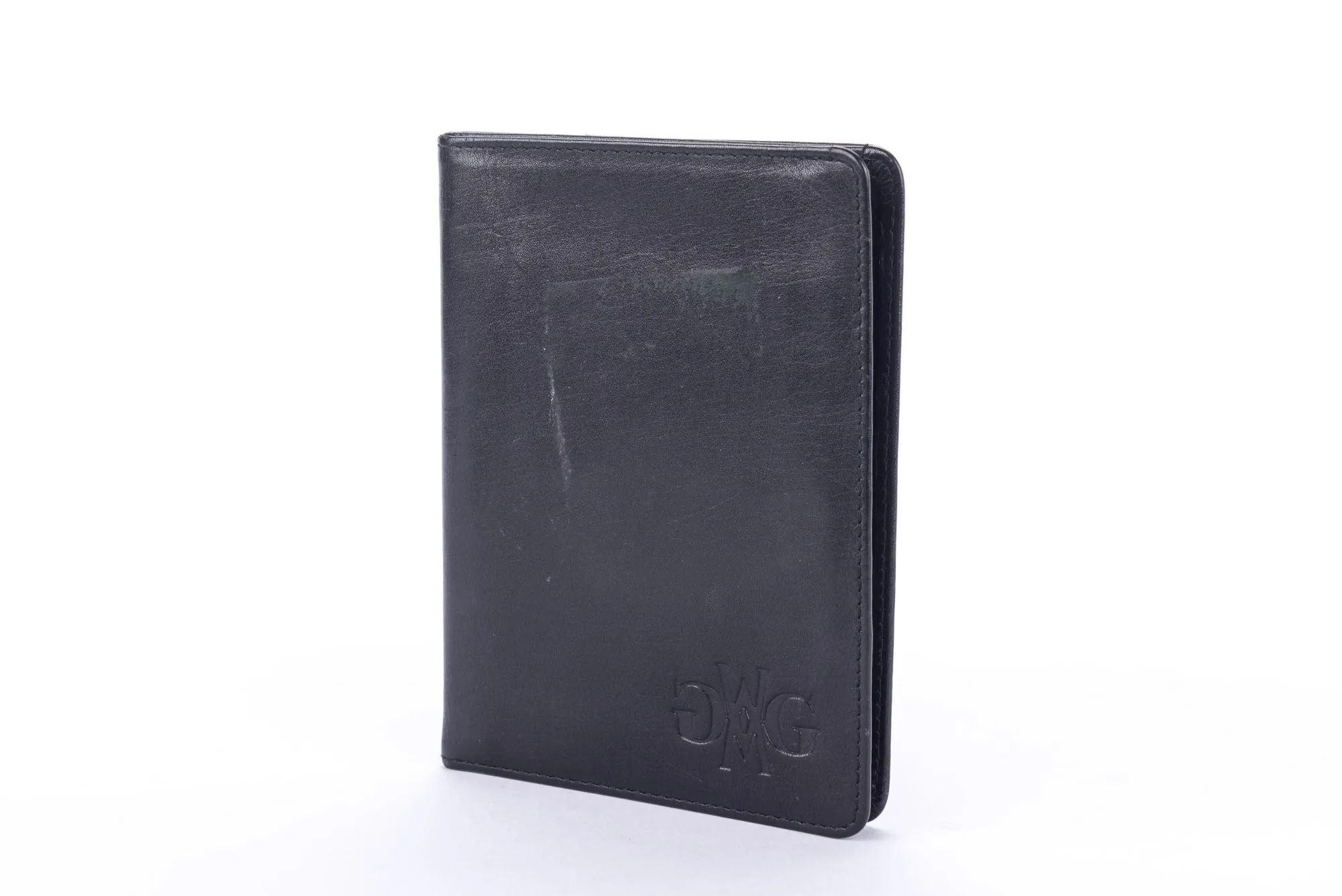 Gianrico Mori Black Leather Passport Holder