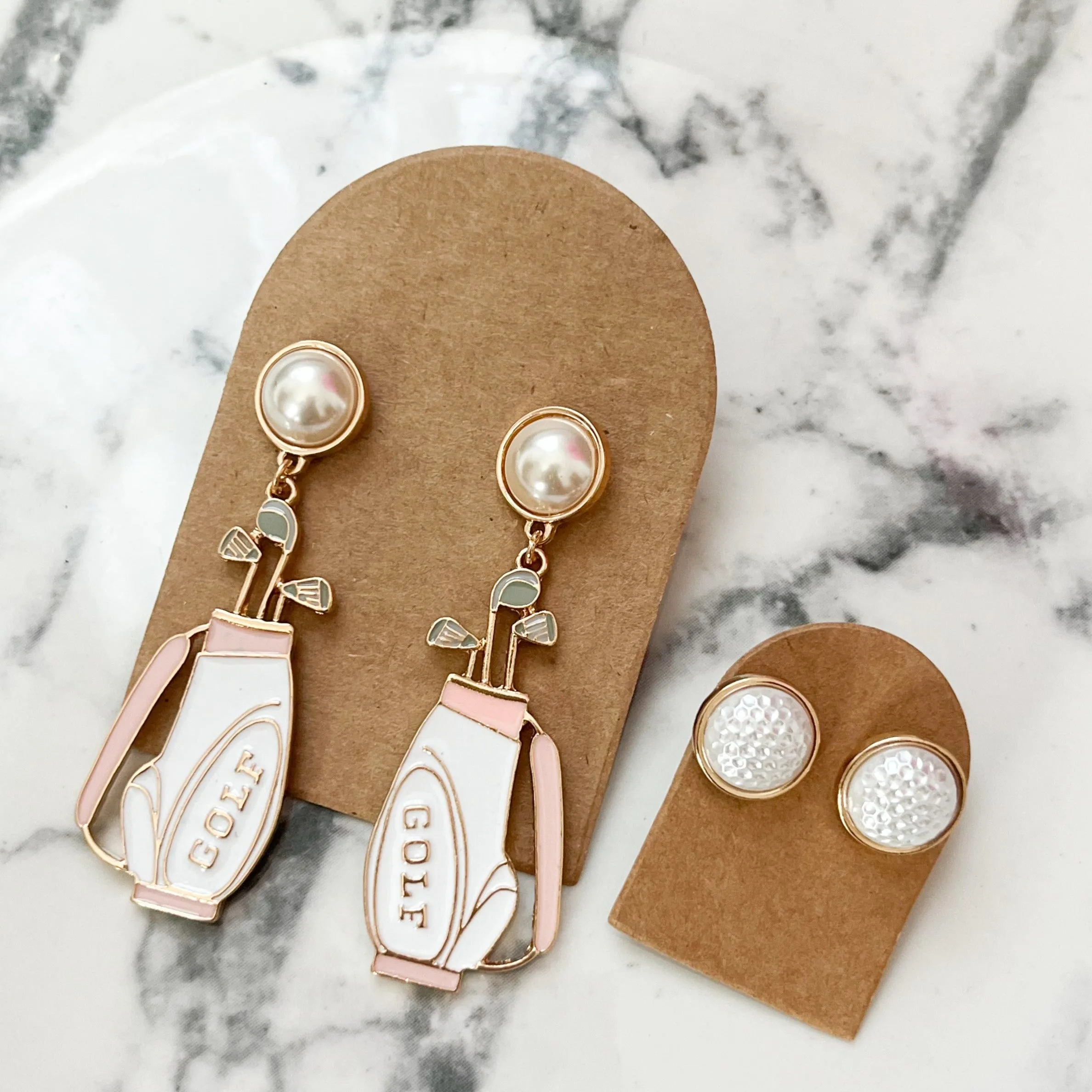 Golf Bag Statement Earrings