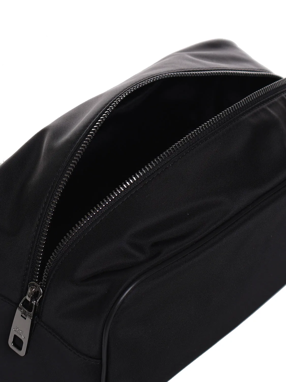 Grained Calfskin Nylon Toiletry Bag