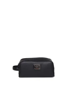 Grained Calfskin Nylon Toiletry Bag