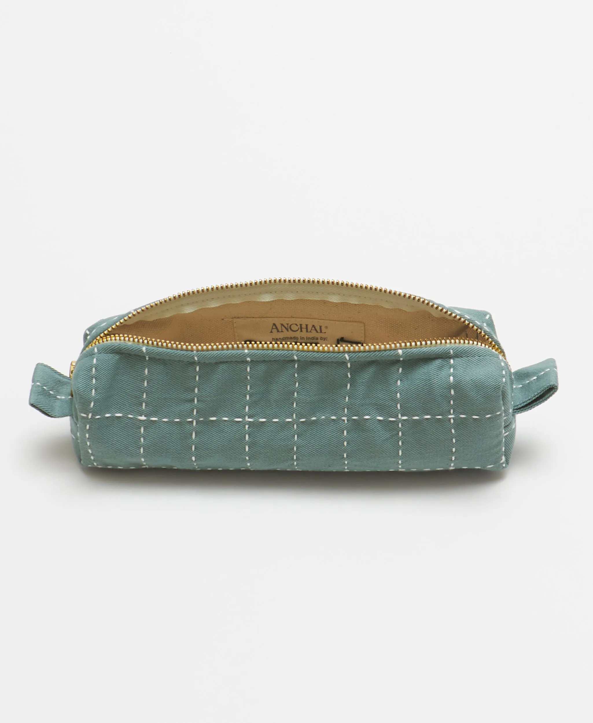 Grid-Stitch Small Toiletry Bag