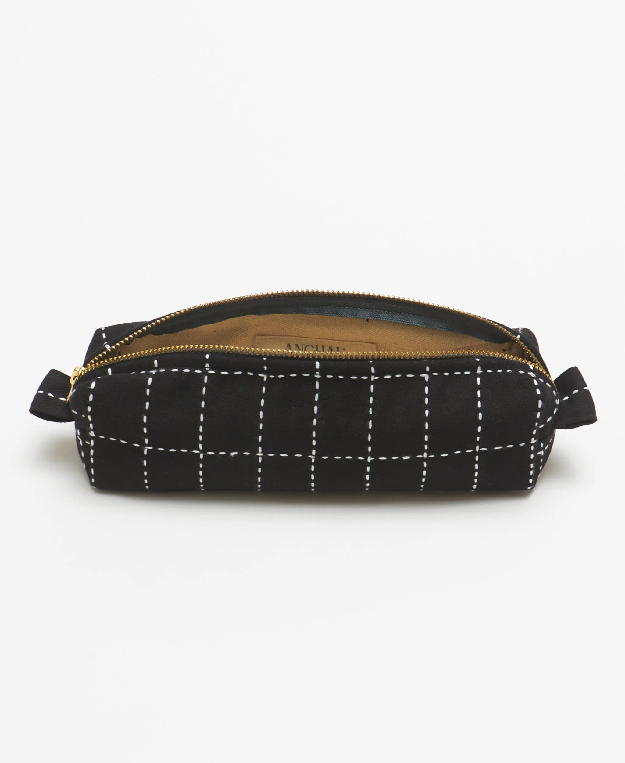 Grid-Stitch Small Toiletry Bag