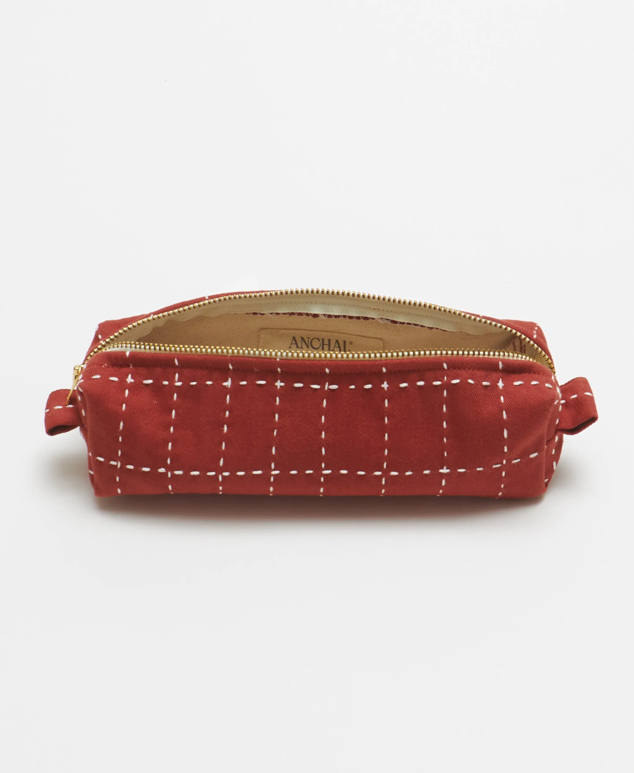 Grid-Stitch Small Toiletry Bag