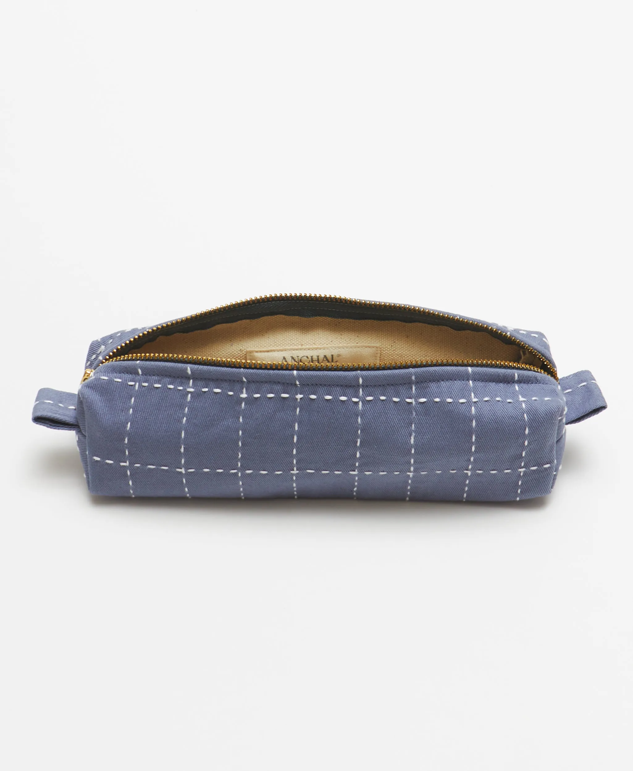 Grid-Stitch Small Toiletry Bag