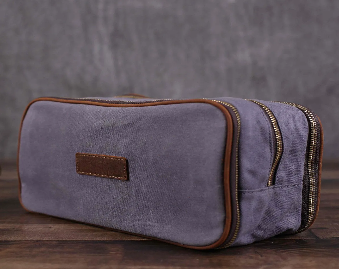 Groomsmen Gift Canvas Toiletry Bag Waxed Canvas Dopp Kit Shaving Kit Bag