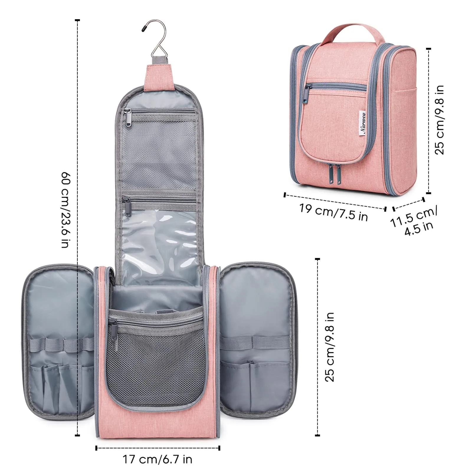 Hanging Travel Toiletry Cosmetic Bag for Women and Men (NW5026)