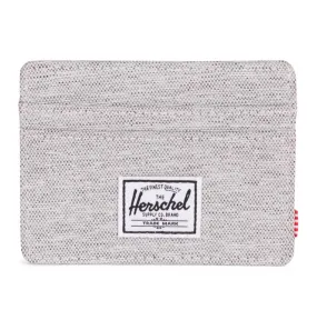 Herschel Charlie Card Holder – Light Grey Crosshatch