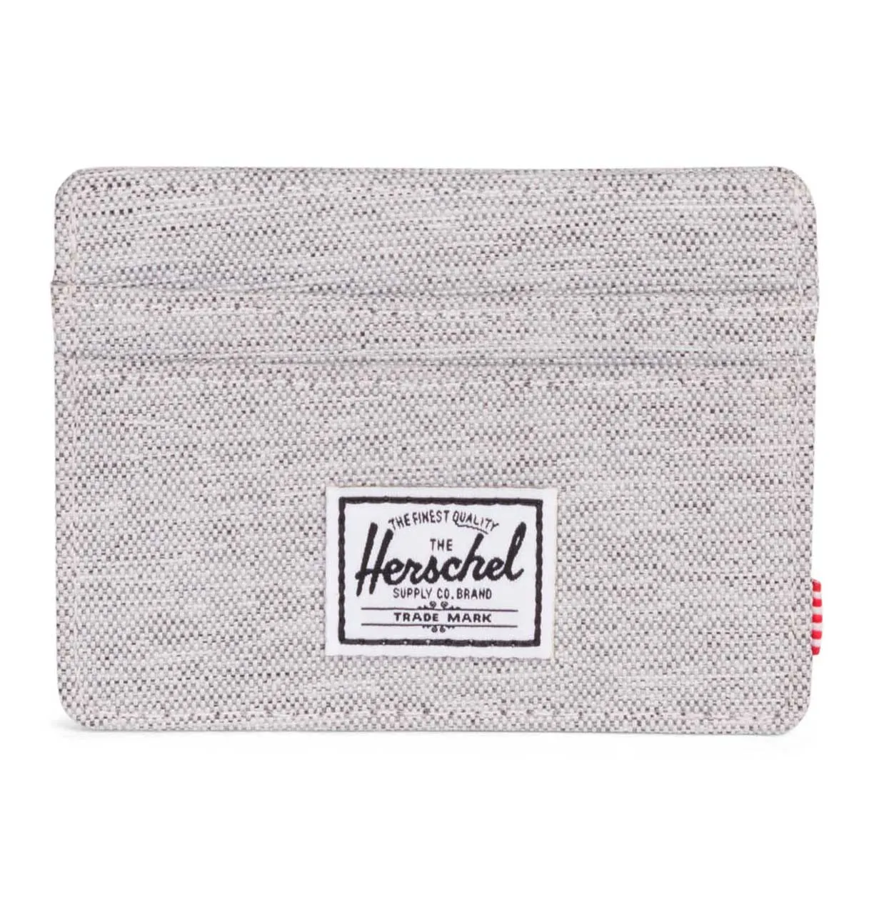 Herschel Charlie Card Holder – Light Grey Crosshatch