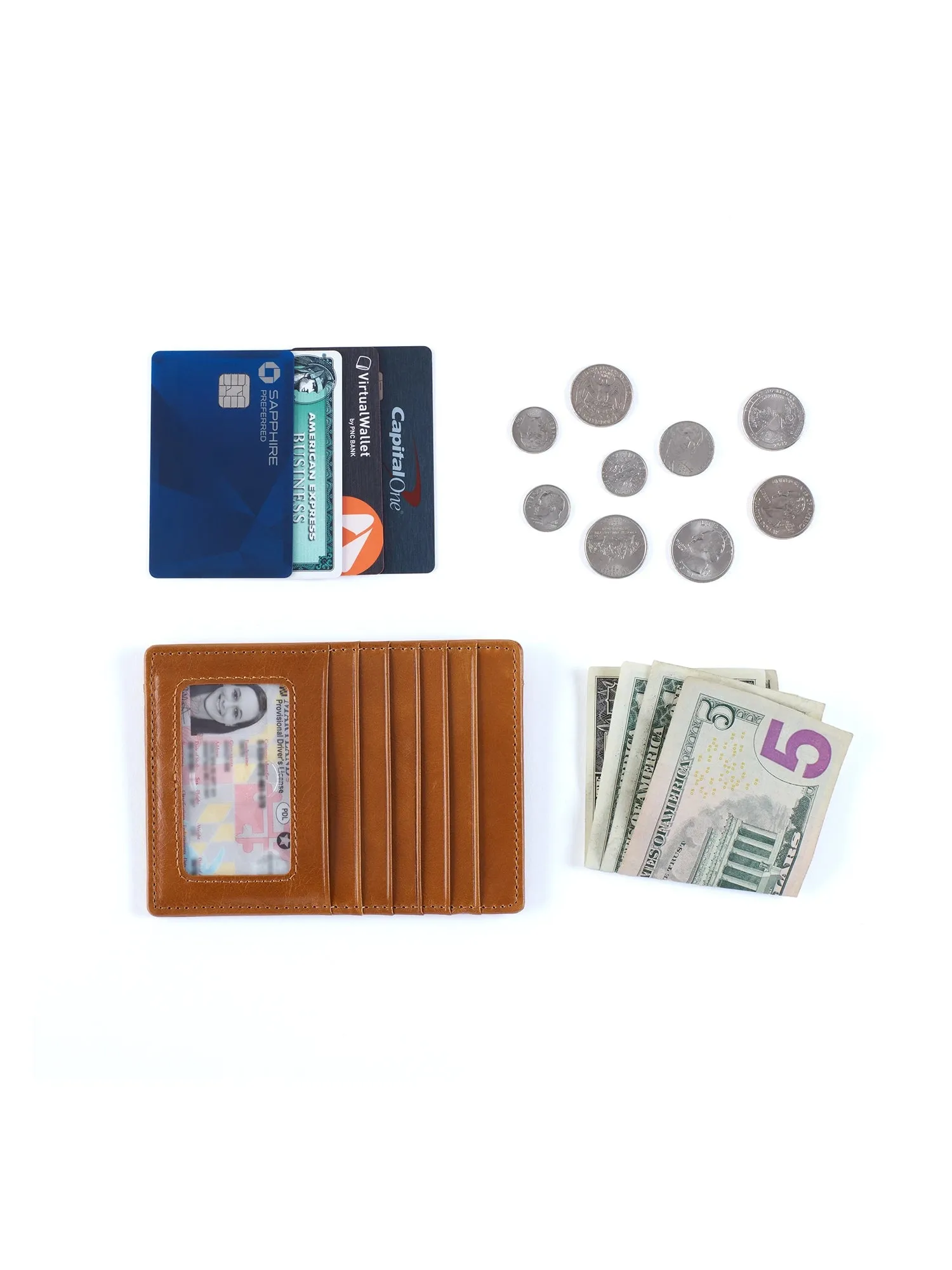 HOBO Euro Slide Card Case: Polished Leather