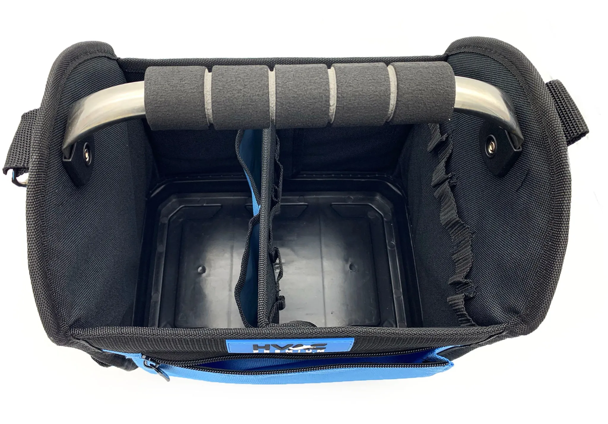 HVAC Premium Center Tray Tool Storage Tote Bag - 29 Pockets - Padded Handle - Hard Waterproof Base - With Comfortable Shoulder Strap - Medium