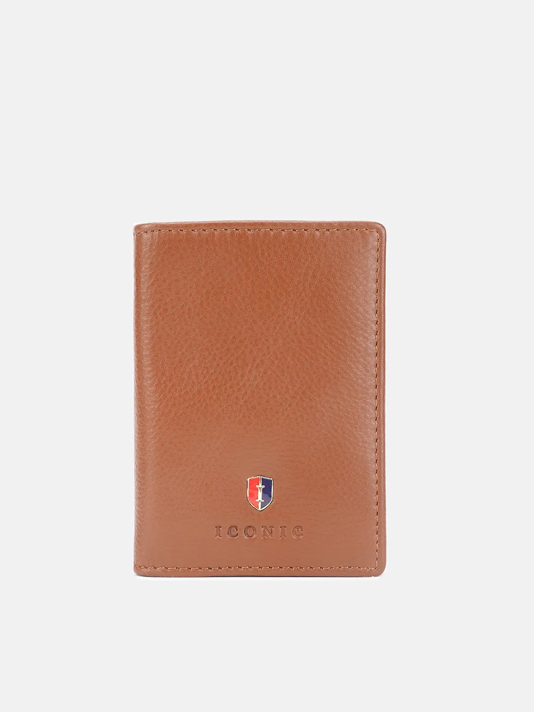 Iconic Men Brown Textured Passport Holder