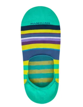 Invisible Touch Multistripe Socks | Green