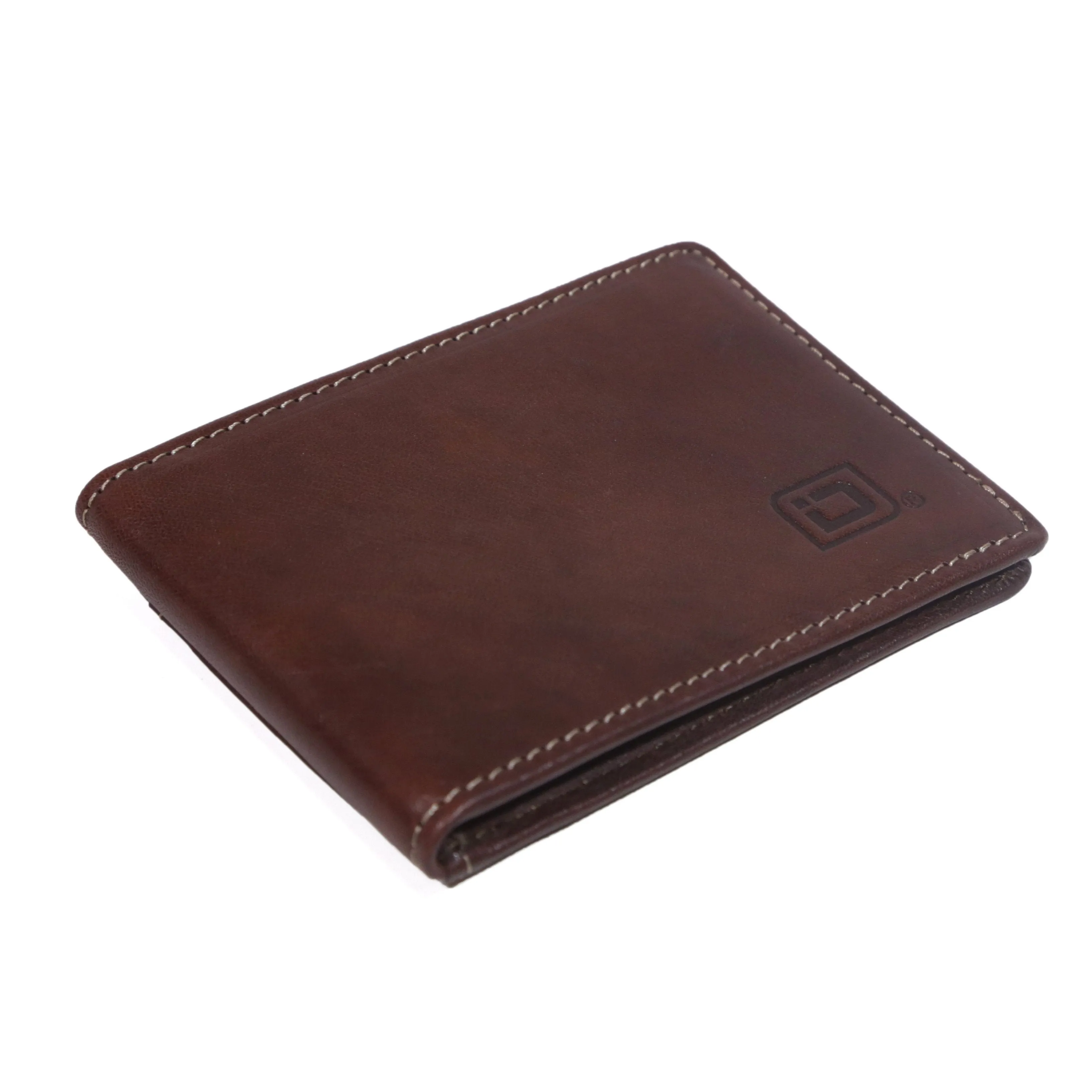 Italian Leather Front Pocket Bifold Wallet (No Bill Storage)