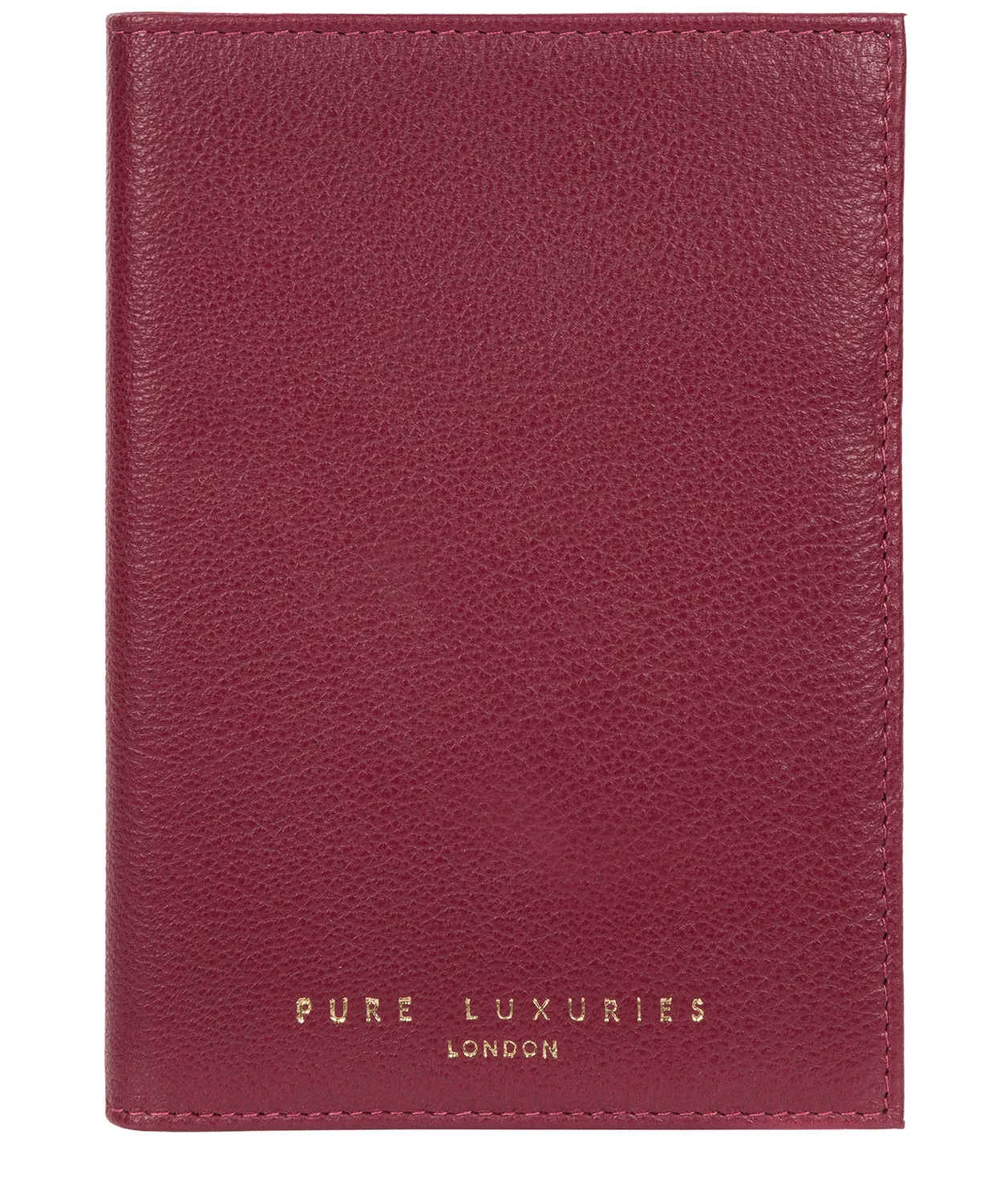 'Jet' Pomegranate Leather Passport Holder